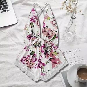 BRAND NEW! Silk Floral Sleepwear - Jumpsuit